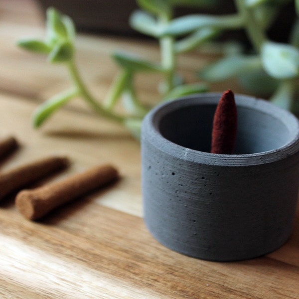 Incense Holder Cone Burner Cup  | Mini - Censer | Concrete Home Decor