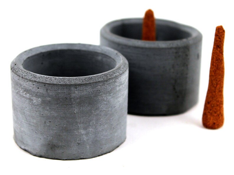 Incense Holder Cone Burner Cup Mini Censer Concrete Home Etsy
