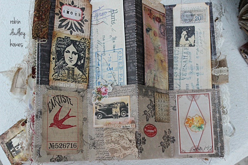 Online Junk Journal class, PLEASE read the description, French Bohemian Travelers Junk Journal image 3