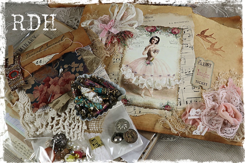 Online Junk Journal class, PLEASE read the description, French Bohemian Travelers Junk Journal image 8