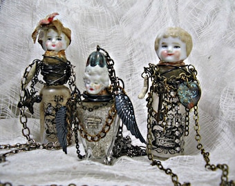 Online class Altered Art Bottle Necklaces, PLEASE read description, diy, online jewelry workshop, course