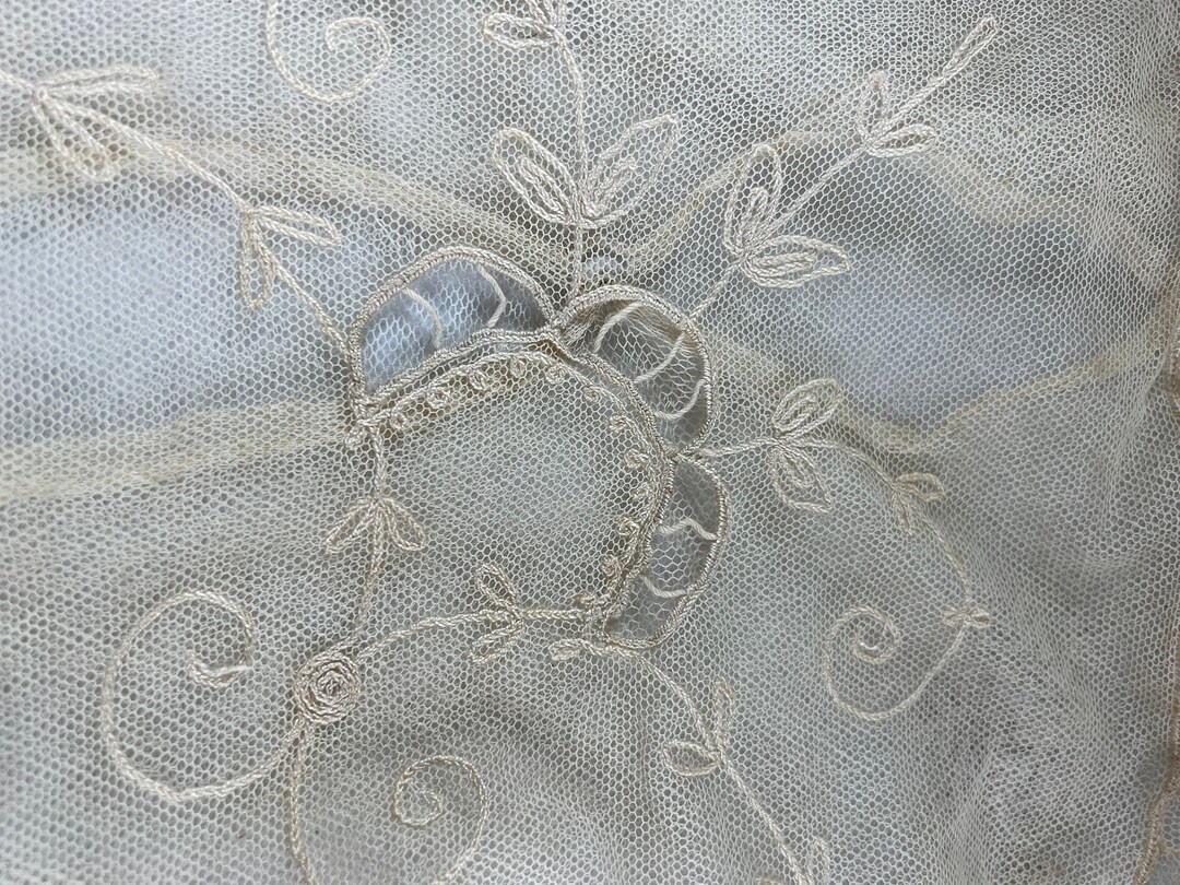 Huge Antique Tambour Needle Lace Pillow Sham Etsy