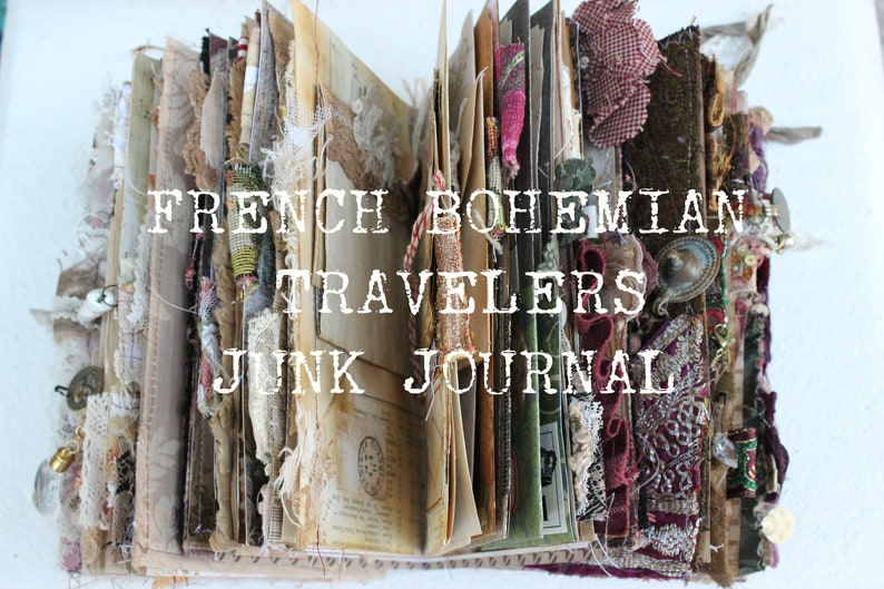 Online Junk Journal class, PLEASE read the description, French Bohemian Travelers Junk Journal image 1