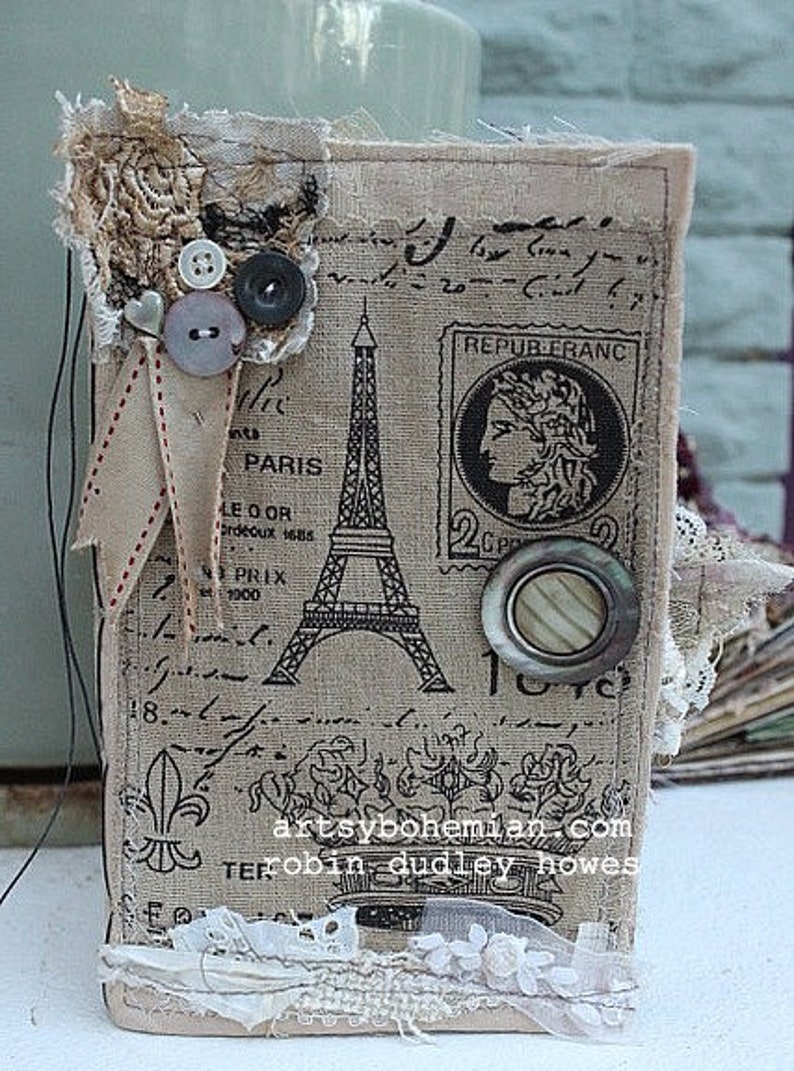 Online Junk Journal class, PLEASE read the description, French Bohemian Travelers Junk Journal image 10