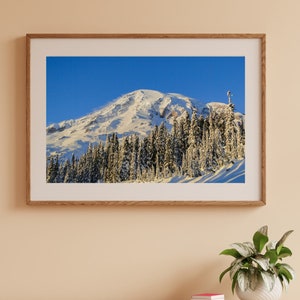 Mount Rainier Fine Art Print - Washington Nature Landscape Photography Decor, Western Mountain Print, Pacific North West Wall Art