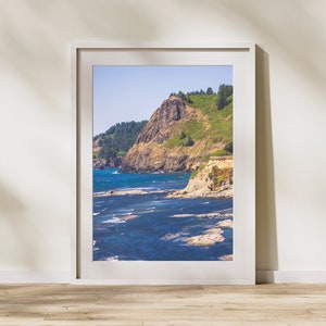 Arte della parete della costa dell&#39;Oregon, stampa del Pacifico nord-occidentale, fotografia della spiaggia dell&#39;Oregon, costa sbiadita, paesaggio dell&#39;Oregon, arte della parete della spiaggia costiera