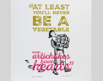 Amélie "Artichoke" quote screen print