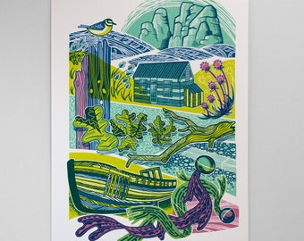 Seaside Garden screen print limited edition