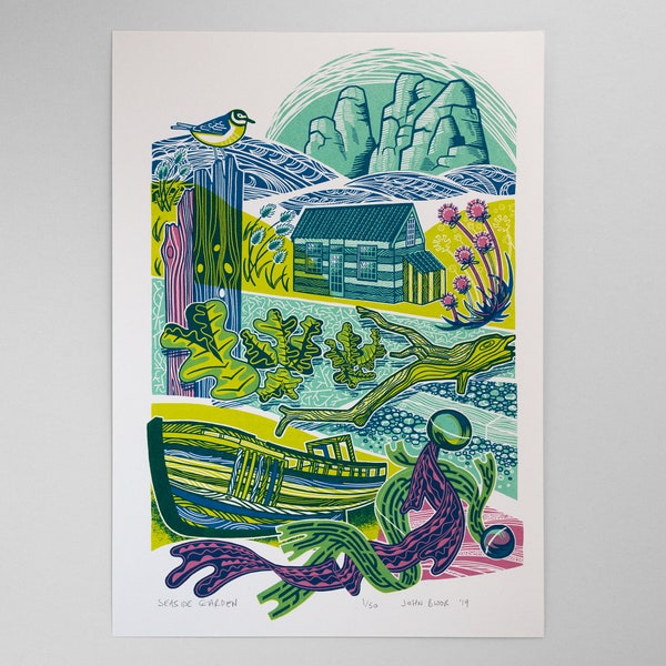 Seaside Garden screen print limited edition