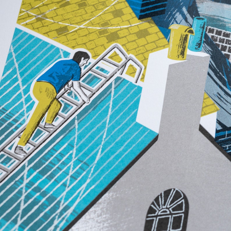 Rooftops of St. Ives, seven colour limited edition screenprint image 5