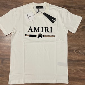 Amiri Bar Logo White T-Shirt - Contemporary High-End Street Fashion