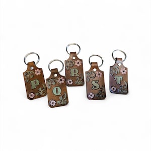 Handcrafted Leather Initial Key Ring Western Cowgirl Heirloom image 5