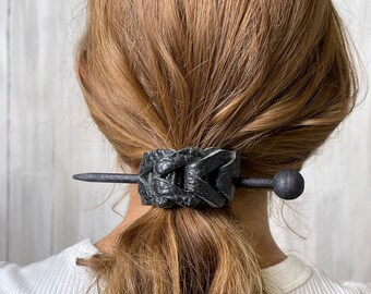 Leather Links Hair Stick