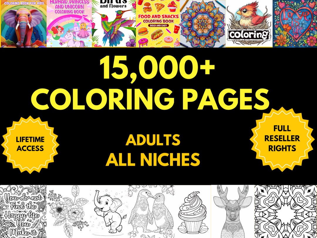 15,000 Coloring Book Pages for Adults Download PDF Book of Shadows ...