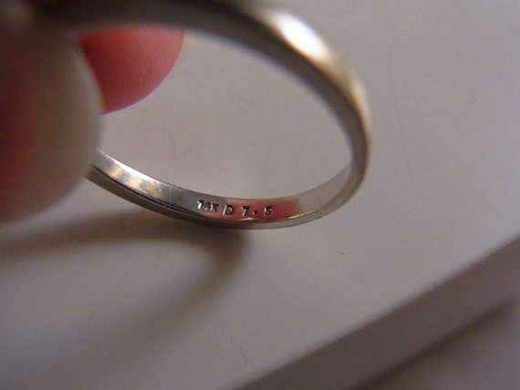 14k White Gold Heart Diamond Ring - image 4