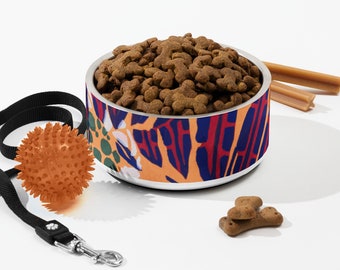 Pet Bowl - Bright Orange and Purple