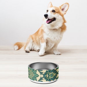 Pet Bowl - Teal and Blue Pattern