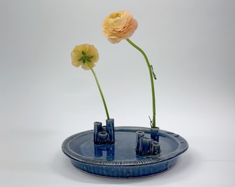 Minimalist, Contemporary round flute,  Ikebana Vase, Flower Arrangements