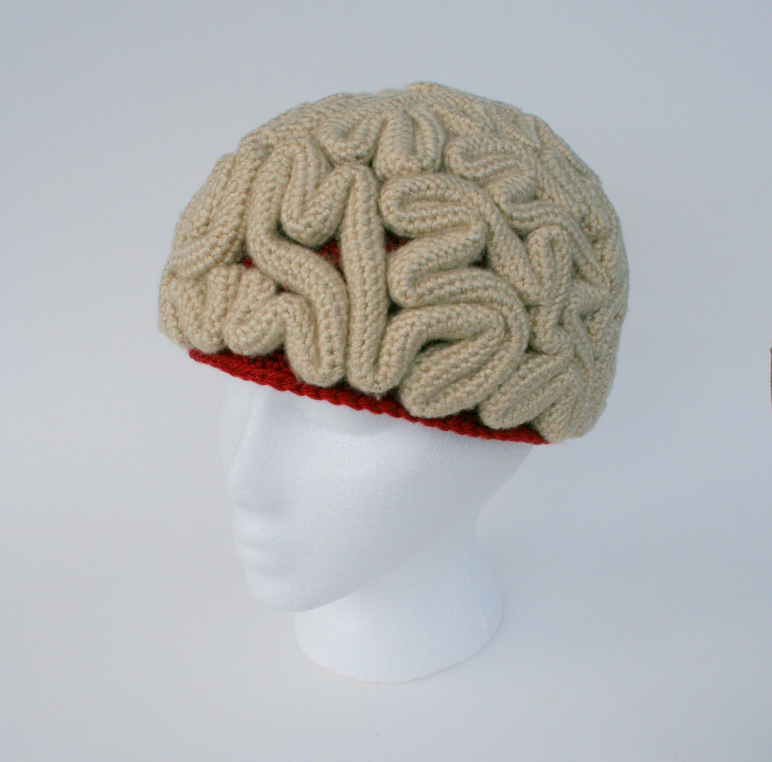 Crochet Pattern Brain Beanie Brain Hat Crochet Brain Etsy Canada