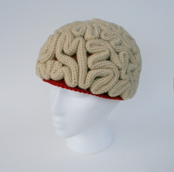 Brain Beanie Brain Hat Crochet Brain 