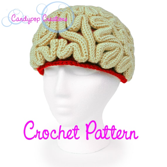 crochet brain hat