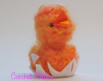 Modèle de crochet, modèle de poussin de printemps au crochet, Amigurumi, jouet au crochet, décoration de la maison, crochet de printemps, crochet de Pâques, crochet Peep, mignon