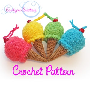Crochet Pattern, Ice Cream Cone Purse, Crochet Food Pattern, Crochet Kid&#39;s Purse, Crochet Summer Purse, Cell Phone Pouch, Crochet Wristlet