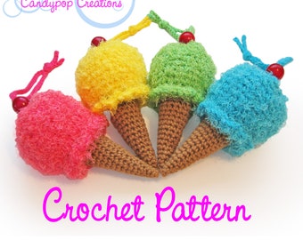 Crochet Pattern, Ice Cream Cone Purse, Crochet Food Pattern, Crochet Kid's Purse, Crochet Summer Purse, Cell Phone Pouch, Crochet Wristlet