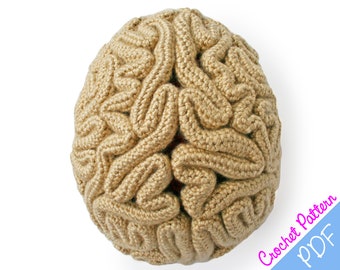 Crochet Pattern, Brain Beanie, Brain Hat, Crochet Brain, Science Crochet, Crochet Halloween Costume, Neurodovergent Crochet, Zombie Crochet