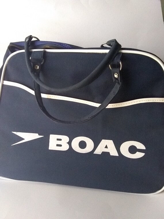 vintage boac flight bag