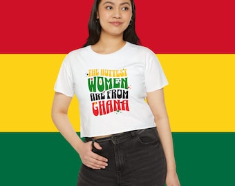 Women's Crop Top, Ghana Crop Top, Ghana Girl Shirt, Ghana, Ghana Gift, African Shirt, Trip Gifts, Travel Lover Gift