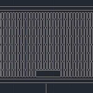 Fichier découpé au laser en acier pour grille de barbecue, design personnalisable (DXF, DWG)