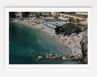 Cinque Terre Print – Monterosso Beach, Italian Summer Coastal Art