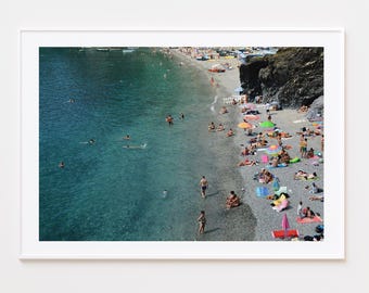 Cinque Terre Print - Italian Summer Beach, Monterosso al Mare