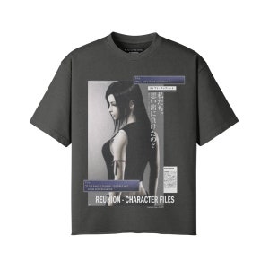 Final Fantasy 7 Tifa Lockhart Vintage Retro Gráfico Videojuego Camiseta Dark Gray