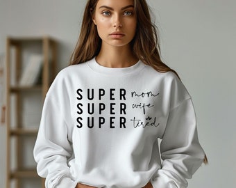 Super Mom, Muttertag, Unisex Heavy Blend™ Crewneck Sweatshirt
