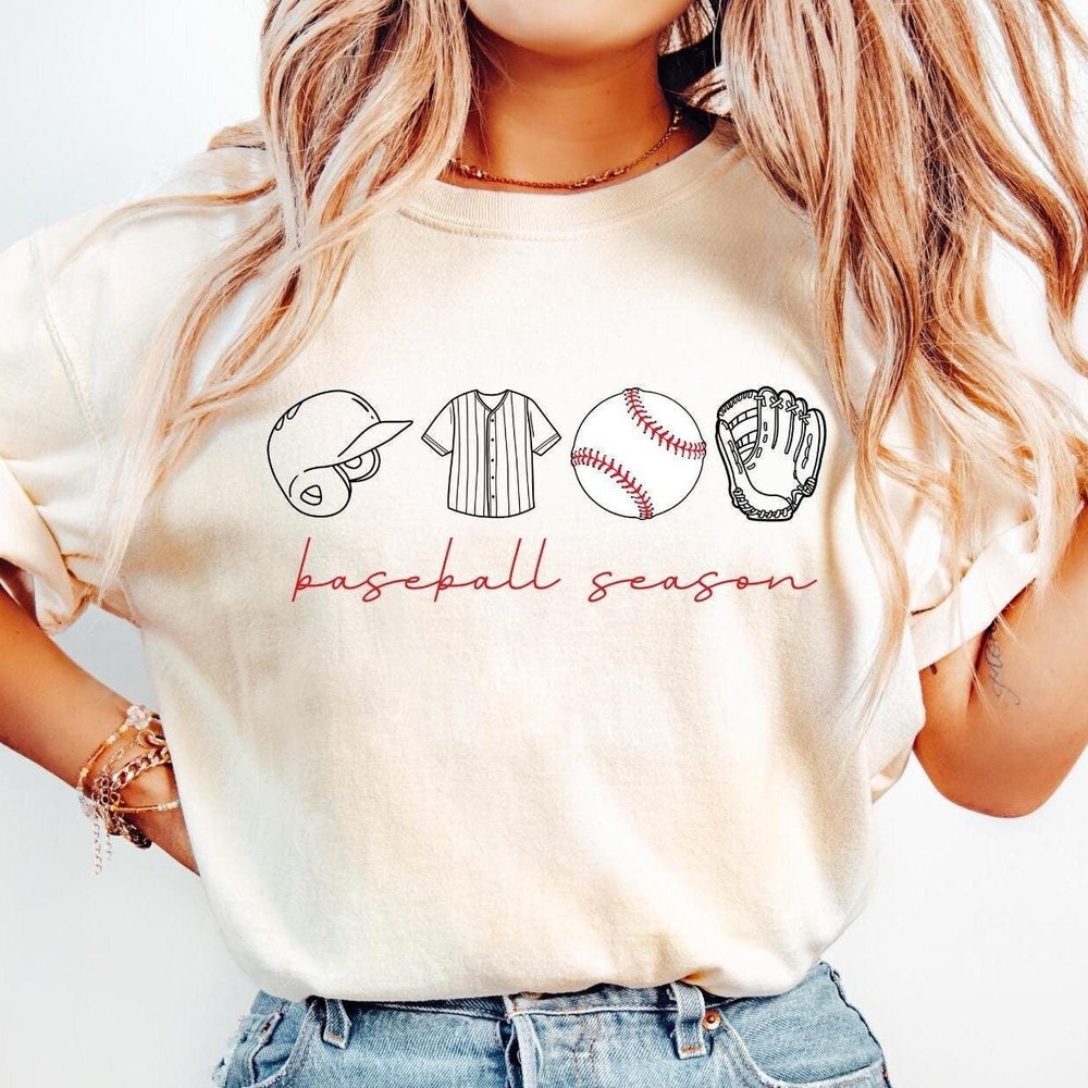 Baseball Season T-Shirt, Game Day Baseball Shirt Gift, Women'S, College Baseball Tee, Gift For Mom, Gift For Father'S Day, College Game Day Bespoketshirt