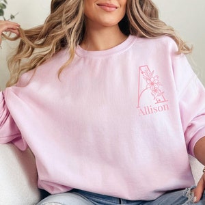 Monogram Sweatshirt for Women | Monogrammed Sweater | Monogram Pullover | Monogrammed Gifts | Custom Crewneck | Personalized Gift Ideas
