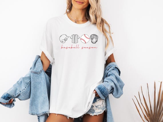 Baseball Season T-shirt, Game day Baseball Shirt gift, Women's, college baseball tee, Gift for mom, Gift for Father's day, College Game Day