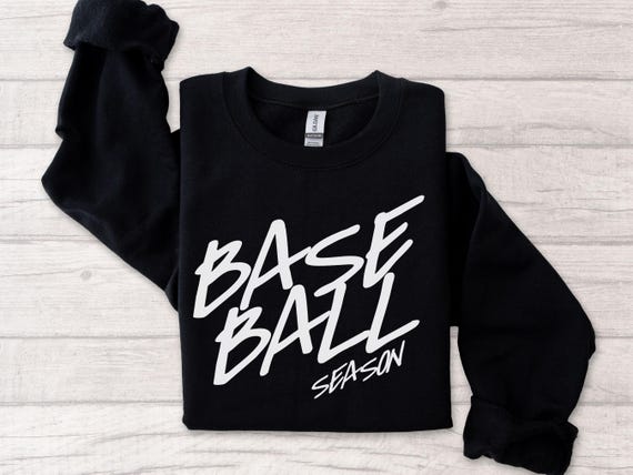 Baseball Season Crewneck Sweatshirt, Women's typography sports sweater, Professional Game Day Attire, Gifts for student, Baseball Player