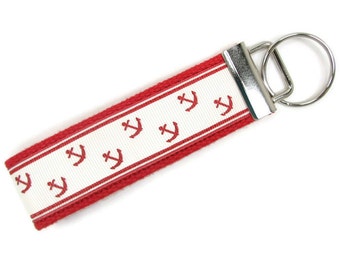 Mini Anchors Key Fob in Red