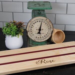 Charcuterie Board Custom Engraved Maple and Purpleheart Wood Charcuterie Board Personalized Handcrafted Serving Platter for Entertaining