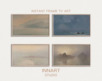 Frame TV Artwork Vintage Seascape, Nautical Decor, TV Art for Modern Home Decor, Perfect Mother's Day Gift, Unique Art Lover Gift