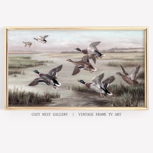 Autumn Marsh Ducks: Vintage Wildlife Art for Samsung Frame TV (Digital Download) | TV059