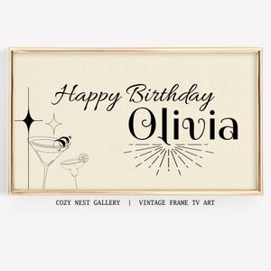 Personalized Birthday Frame TV Art: Custom Digital Download | CTV001