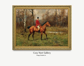 Vintage Horse Wall Art | English Equestrian Print