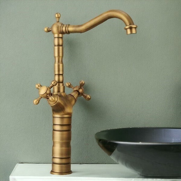 Antique Brass Vanity Faucet Etsy