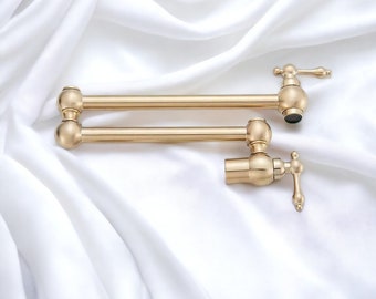 Brushed Gold Pot Filler Kitchen Faucet , Kitchen Brass Vanity , Kitchen Decoration , Solid Brass Sink Faucet , Oil Rubbed Bronze Tap