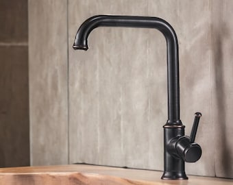 ORB Kitchen Faucet , Black Bronze Brass Faucet , Kitchen 360 Rotatable Sink Tap , Oil Rubbed Bronze Kitchen Fixture