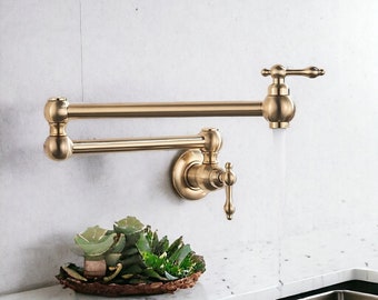 Kitchen Pot Filler Faucet , Wall mount brass faucet , Kitchen Sink Tap